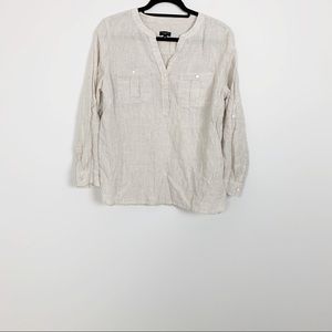 Talbots 100% Linen Top